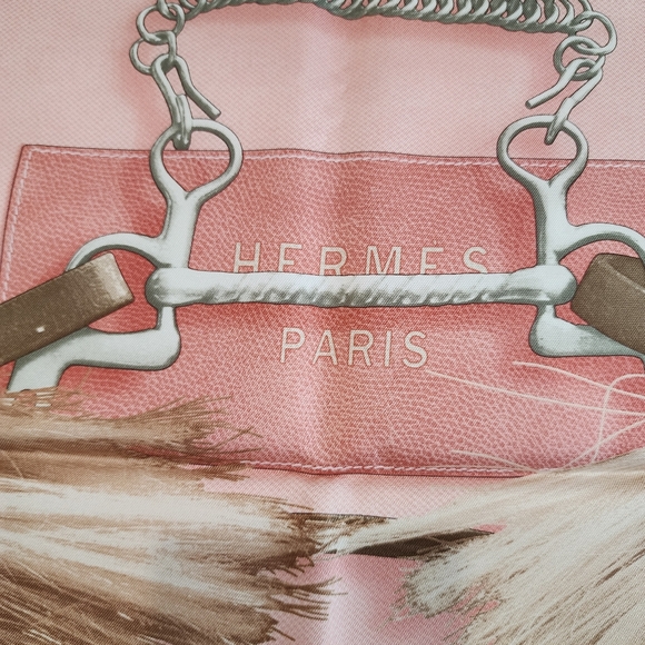 Hermès Projets Carrès Silk Scarf 90 Pink - Picture 3 of 8